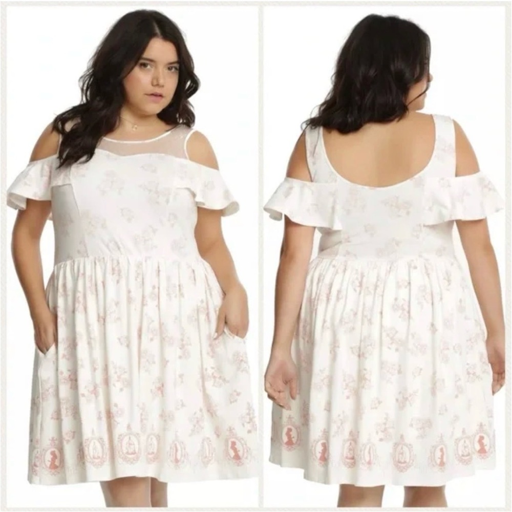 Torrid Beauty & the Beast exclusive Cold-Shoulder Dress size 1